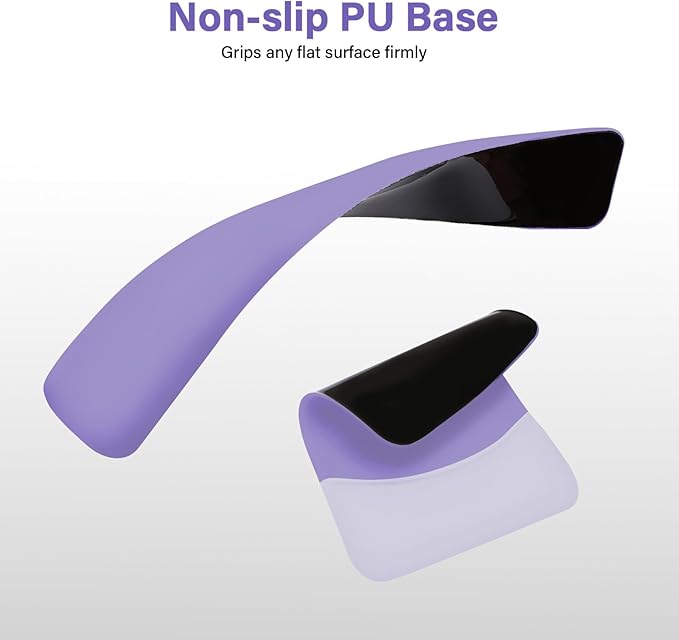 MOSISO Wrist Rest Support for Mouse Pad&Keyboard Set, Rectangular Ergonomic Mousepad Non-Slip Base Home/Office Easy Typing Pad with Neoprene Cloth&Raised Silicone Lining, Purple