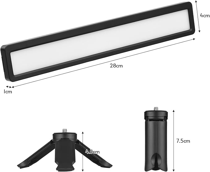 Andoer Computer Laptop Monitor Light Bar Video Conference Light Screen Lamp Fill-in Lamps USB Powered 3 Color Temperature Dimmable with Mini Tripod Screen Clamp for Video Conferences Remote