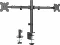 VIVO Premium Dual Ultra Wide LCD LED 27 to 38 inch Monitor Desk Mount, Heavy Duty, Adjustable Telescoping Arms, Flush Wall Setup, Fits 2 Screens, Black, STAND-TS38C