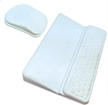 Keyboard Wrist Rest -Ergonomic Mouse Pad- with Carpal Tunnel Massage Bumps and Full Memory Gel Design - Ideal Frequent Computer (White)