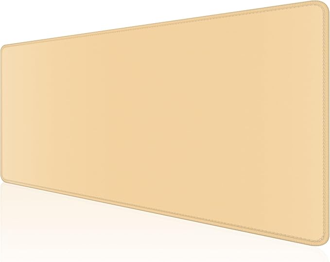 Dapesuom Large Gaming Mouse Pad, Extended Mouse Mat with Stitched Edges, Full Size Keyboard Pad with Non-Slip Base, Big XXL Computer Desk Mats for Gamer, Laptop, Office, 31.5 x 15.7in, Navajo White