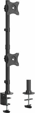 VIVO Dual Monitor Desk Mount Stand with Height Adjustment and VESA Plates for 2 LCD Ultrawide Screens up to 34 inches, Stacked Array, STAND-V002R