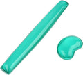 Gel Keyboard & Mouse Wrist Rest Set - Keyboard Wrist Rest Pad & Mouse Support for Office Gaming Pad Computer Laptop Ergonomic Comfortable Pain Relief-Green Pad Set