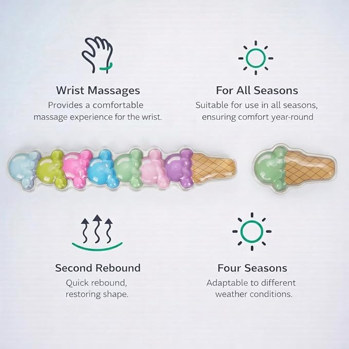 Cute Ergonomic Gel Jelly Wrist Rest for Office & Gaming, Support to Relieve Wrist Fatigue, Non-Slip Gel Pad for All-Day Typing Comfort, Won’t Flatten or Lose Shape After Long-Term Use