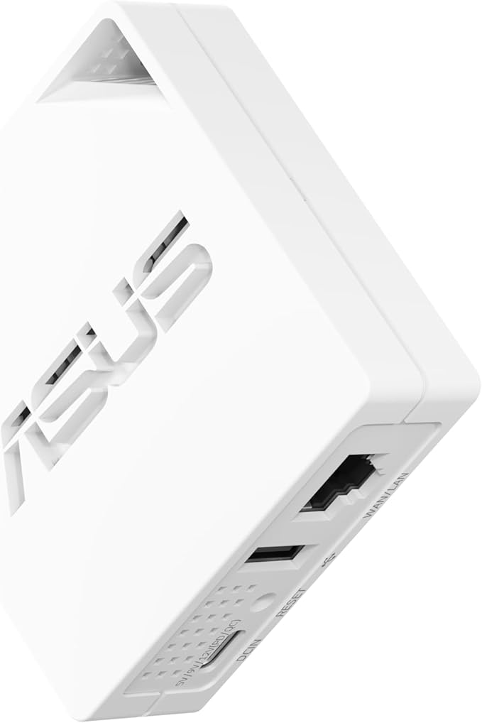 ASUS RT-AX50 Go Dual-Band WiFi 6 Portable Travel Router, 1500 Mbps, 4G/5G Tethering, Public WiFi (WISP) Mode, VPNs, RV/Cruise/Mobile, USB-C Powered, Pocket Size, Easy Setup