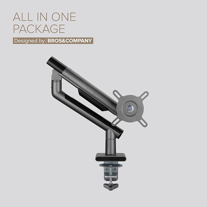 POUT Eyes 12 Dual Aluminum Monitor Arm (Grey/Black/Single)