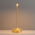 2 Pack Aluminum Cordless Table Lamp, 6000mAh Rechargeable Table Lamps, Portable Touch LED Lamp, Outdoor Waterproof Dimmable Cordless Rechargeable Table Lamps for Restaurant/Patio- Black (1 Pcs Gold)