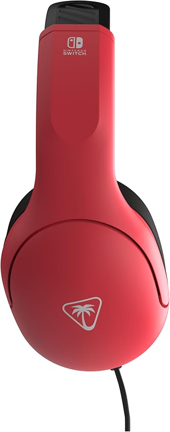 Turtle Beach Airlite Fit Wired Gaming Headset: Officially Licensed for Nintendo Switch, Nintendo Switch 2/Lite/OLED Model - Flip-to-Mute Mic, Over-Ear Comfort Cushions, 40mm Speakers - Neon Blue & Red