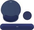 Mouse Pad and Keyboard Wrist Rest, 3-in-1 Gel Memory Foam Ergonomic Mouse Pad with Wrist Rest Set, Gaming Mousepad Arm Cushion Support for Computer Office Desk Accessories Cute Setup,Dark Blue