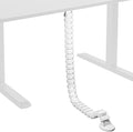 VIVO Under Desk Vertebrae Cable Management Kit, Adjustable Quad Entry Flexible Cord Organizer for Home Office, White, DESK-AC01C-W