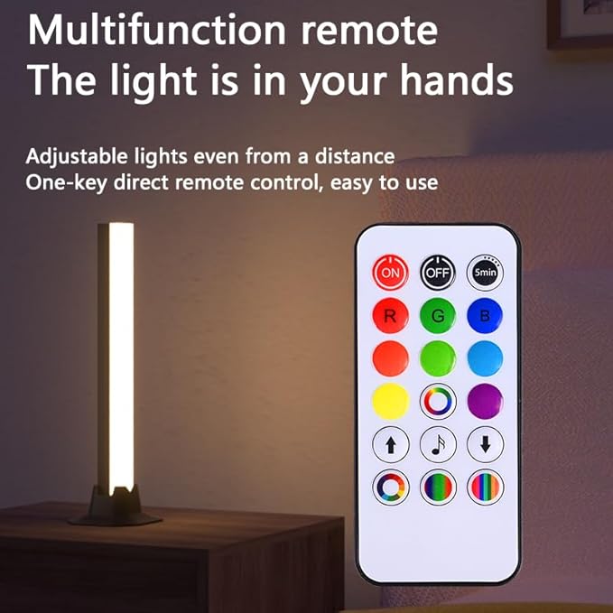 MIHEAL LED Light Bar RGB Lamp,Smart Lighting Tower Starter Kit with Remote for PC, TV, Gaming Room and Computer Case …