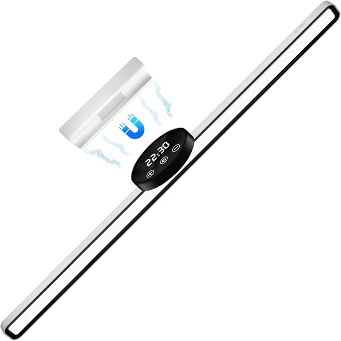 BY-J 21.6" Dimmable Mirror Lights,3 Colors Adjustable Wall Light with Led Light Bar,1800mAh Rechargeable Battery Makeup Light, Magnetic Light Bar for Cabinet,Kitchen,Closet,Bedside,Desk