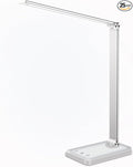 AFROG Multifunctional LED Desk Lamp with USB Charging Port, 5 Lighting Modes,5 Brightness Levels, Sensitive Control, 30/60 min Auto Timer, Eye-Caring Office Lamp，8W，5000K