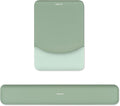 MOSISO Wrist Rest Support for Mouse Pad&Keyboard Set, Rectangular Ergonomic Mousepad Non-Slip Base Home/Office Easy Typing Pad with Neoprene Cloth&Raised Silicone Lining, Green