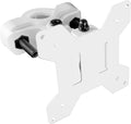 VIVO Steel Universal Bracket Pole Mount with Removable 75mm and 100mm VESA Plate, Fits up to 30 inch Screens, White, MOUNT-POLE01W