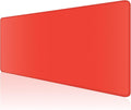 Dapesuom Large Gaming Mouse Pad, Extended Mouse Mat with Stitched Edges, Full Size Keyboard Pad with Non-Slip Base, Big XXL Computer Desk Mats for Gamer, Laptop, Office, 31.5 x 15.7 in, Red