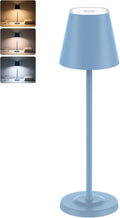 GOODEA LED Cordless Table Lamp Rechargeable, 3-Height Adjustable, 5500mAh Battery Operated Lamp, 3-Color Dimming Touch Lamp, Portable Lamp for Dining, Bedroom,Camping, Outdoor, Indoor(Blue 1 Pc)