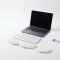 White Angel Wings Ergonomic Memory Foam Wrist Rest Computer Keyboard and Mouse Set Cute Gaming Keyboard Wrist Support pad PU Leather Surface Non-Slip and Waterproof Includes a Cleaning Brush