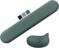 Wrist Rest for Keyboard and Mouse Pad, Ergonomic Memory Foam Keyboard Wrist Rest Set, Luxe Leather, Non-Slip Desk Accessories for Office and Home (Green)