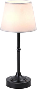 LUTEC Cordless Table Lamp, Battery Operated Lamp with 3 Color Temps and Stepless Dimming, 5200mAh Portable Rechargeable Table Lamp for Restaurant/Bedroom/Bars/Outdoor (Black)