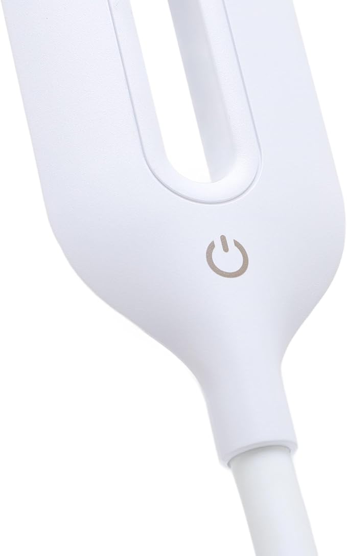 Eye Caring Type C Input Desk Lamp Wireless Charger for Phone Earphone, Study Desk Essential ABS Material (White)
