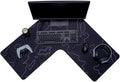 Con-Tact Brand XL Extended Mouse Pad - L-Shaped Desk Mat with Stitched Edges - Non-Slip, Water-Resistant Keyboard Mat - Extra Large Desk Pad for Gamers, Home & Office Use - 36.22" x 15.74" (Topo)