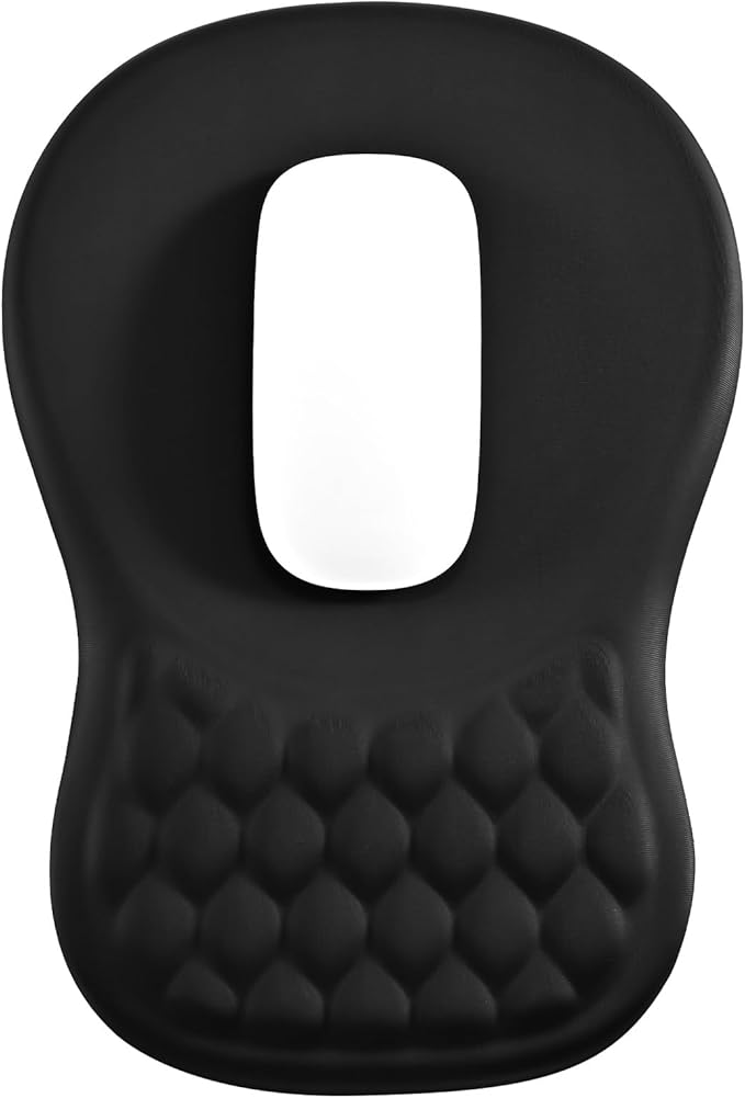 EooCoo Ergonomic Mouse Pad with Wrist Rest, Massage Design Large Mousepad with Memory Foam Wrist Rest and Non-Slip PU Base, Dual-Slope Design for Carpal Tunnel Syndrome, Office Desk Accessories