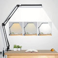 HDView LED Desk Lamp with Eye-Caring 3 Modes 10 Brightness, Adjustable Swing Arm Long Flexible Lamp for Office Workers and Students, USB Port