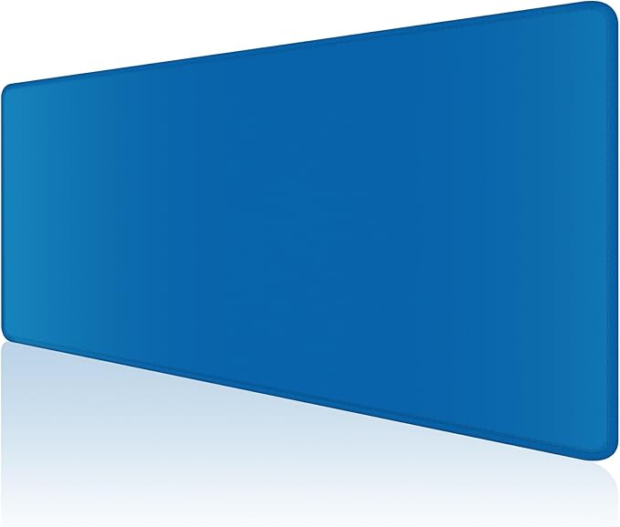 Dapesuom Large Gaming Mouse Pad, Extended Mouse Mat with Stitched Edges, Full Size Keyboard Pad with Non-Slip Base, Big XXL Computer Desk Mats for Gamer, Laptop, Office, 35.5 x 15.7 in, Dark Blue