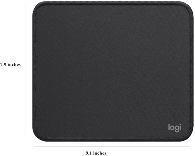 Logitech Mouse Pad - Studio Series, Computer Mouse Mat with Anti-Slip Rubber Base, Easy Gliding, Spill-Resistant Surface, Durable Materials, Portable, in a Fresh Modern Design, Graphite