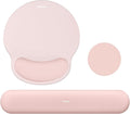 Mouse Pad and Keyboard Wrist Rest, 3-in-1 Gel Memory Foam Ergonomic Mouse Pad with Wrist Rest Set, Gaming Mousepad Arm Cushion Support for Computer Office Desk Accessories Cute Setup, Pink