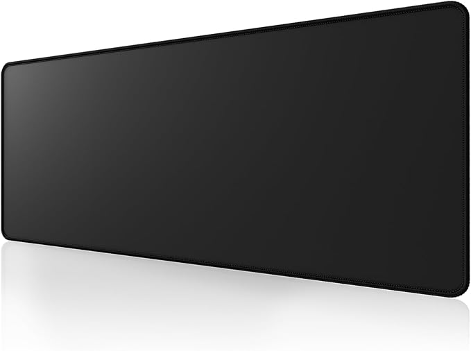ALOANES Large Gaming Mouse Pad with Non-Slip Rubber Base,Stitched Edge,Desk mat for Laptop,Computer & PC, Wristing Pad for Gamer,Office & Home,Classic Black XL 11.81''x31.50''x0.12''
