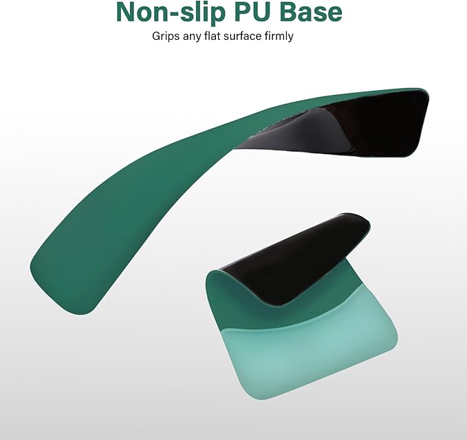 MOSISO Wrist Rest Support for Mouse Pad&Keyboard Set, Rectangular Ergonomic Mousepad Non-Slip Base Home/Office Easy Typing Pad with Neoprene Cloth&Raised Silicone Lining, Peacock Green