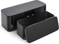YECAYE 2 Pack Cable Management Box, Pet Friendly Cable Box Organizer for Home & Office, Child-Proof Floor Cord Cover, Cord Management and Cord Hider, Black