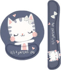 RICHEN Keyboard Wrist Rest and Mouse Pad with Wrist Support, Memory Foam Set for Computer/Laptop/Mac,Gaming and Office, Sturdy & Comfortable & Lightweight for Easy Typing (Cute Cat)