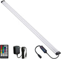 Dimmable Under Cabinet Lighting, RGB LED Light Bar, RF Remote Control Lamp, Multicolor Under Counter Lights for Desk, Room, Cupboard, Hallway, Shelf, Closet (24 Inch)