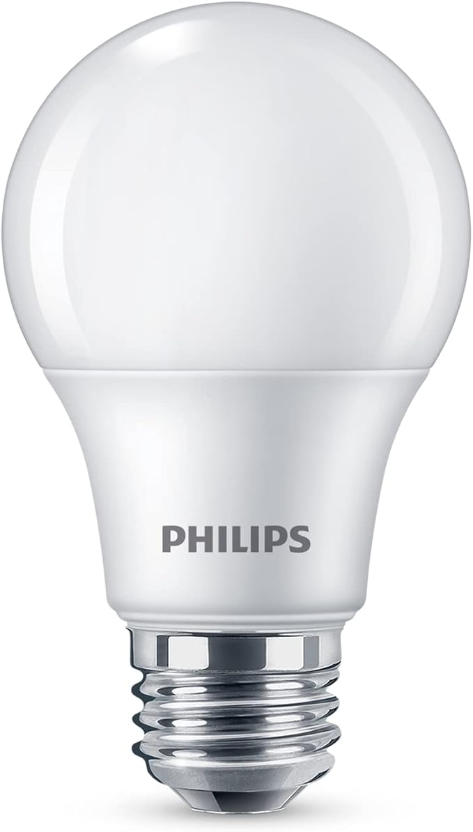 Philips LED Basic Frosted Non-Dimmable A19 Light Bulb - EyeComfort Technology - 1500 Lumen - Daylight (5000K) - 13.5W=100W - E26 Base - Indoor - 4-Pack