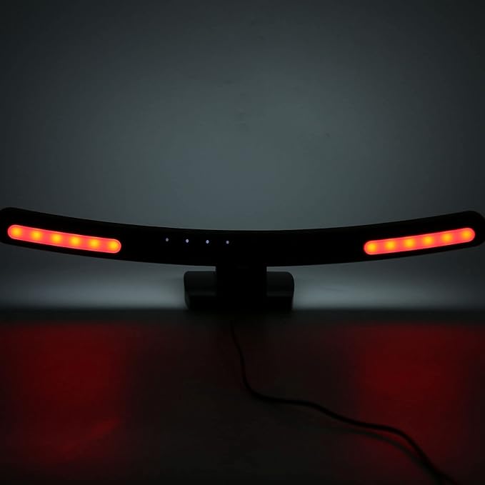 Pomya Computer Monitor Light Bar, Curved Screen Bar Monitor Light with 7 Color RGB, Asymmetric Optical Touch Dimming Screen Lamp for Curved Screen, for Home Office