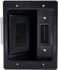 Legrand - On-Q in-Wall TV Cable Management Kit, Recessed Power & Low Voltage Bridge for TVs, UL Listed DIY Wire Hider Solution, HT2102BKV1, Black