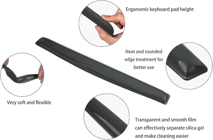 Gel Keyboard Wrist Rest Pad | Ergonomic Wrist Rest Support for Office Gaming Computer Laptop, Comfortable Ergonomic Wrist Support