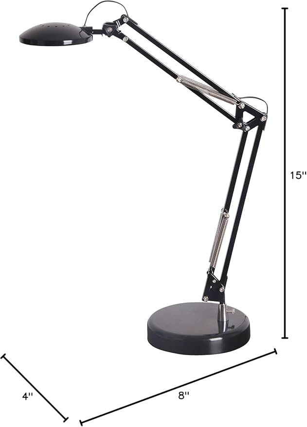 Tensor 10C-005 Portable LED Architect Desk Lamp with Clamp Attachment, 8" x 4" x 15"