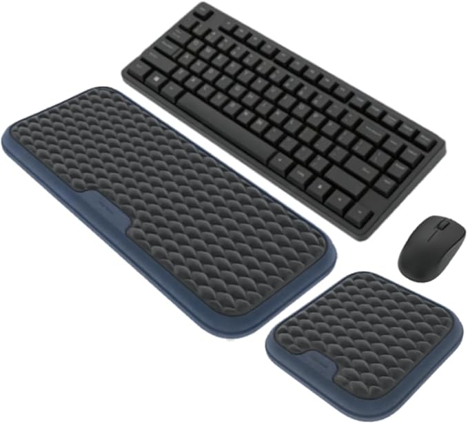 Vaydeer Extra Large Wide Wrist Rest Set for Keyboard and Mouse, Computer Ergonomic Wrist Support, Armrest Elbow Pad Mouse Rest, Typing Soft Memory Foam Desk Cushion for Office Work Gaming