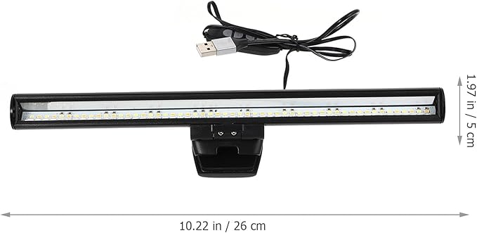 Veemoon LED Computer Monitor Light Bar with USB Clip, Adjustable Eye-Care Screen Lamp for Laptop and Desktop, Flicker-Free Computer Accessory for Home Office and Gaming