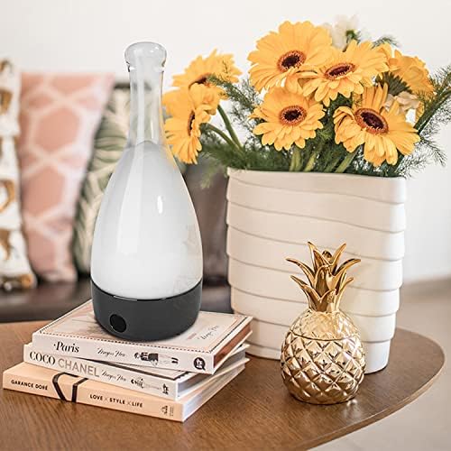 'Anna' Modern Table Lamp, Portable Wireless Bottle LED Light, Dimming Touch Control Switch, USB Rechargeable, Stylish Light for Home, Office, Hotel and Restaurant (Blue)