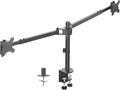 VIVO Premium Dual Ultra Wide LCD LED 40 to 45 inch Monitor Desk Mount, Heavy Duty, Adjustable Telescoping Arms, Flush Wall Setup, Fits 2 Screens, Black, STAND-TS45C