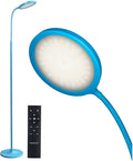 Tenmiro LED Floor Lamps for Living Room, Bright Modern Reading Floor Lamp with Stepless Adjust Color Temperatures & Brightness, Standing Lamp with RF Remote & Touch Control(Bule)