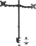 VIVO Dual Monitor Stand Up Desk Mount Extra Tall 39 inch Pole, Fully Adjustable Stand for up to 27 inch Screens, Black, STAND-V012