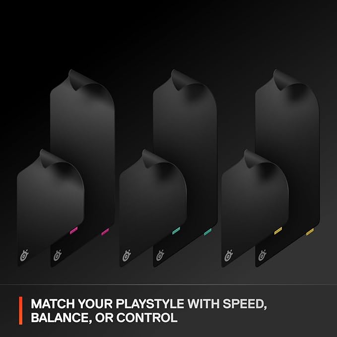 SteelSeries QcK L Performance Balance Gaming Mousepad — Extra Density for a Smooth Glide — Low-Profile Edge Stitching — Non-Slip Neoprene Rubber Base —16.54 x 19.29 inch — FPS, MOBAs, RTS, MMO