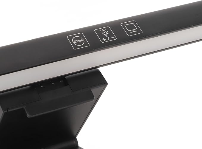 Computer Monitor Light Bar, Touch Control Adjustable E Reading USB Powered Lamp, No Glare Eye Caring LED Screen Monitor Light Bar, for 0.6 Inches to 1.6 Inches Laptops (Black)