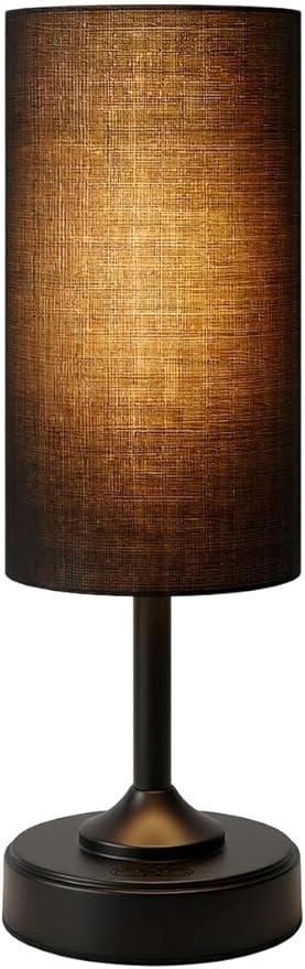 EZVALO Cordless Lamp, Ambient Light, Dimmable, 2700K, Timer, Touch Control, Portable, LED, Battery Operated, Rechargeable, Cordless, Desk Lamp, Kitchen Lamp, Fabric Shade, for Bedroom, Living Room